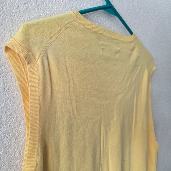 Polo Ralph Lauren Mens XL Yellow V-Neck Sleeveless Sweater Vest 100% Pima Cotton - Picture 5 of 8